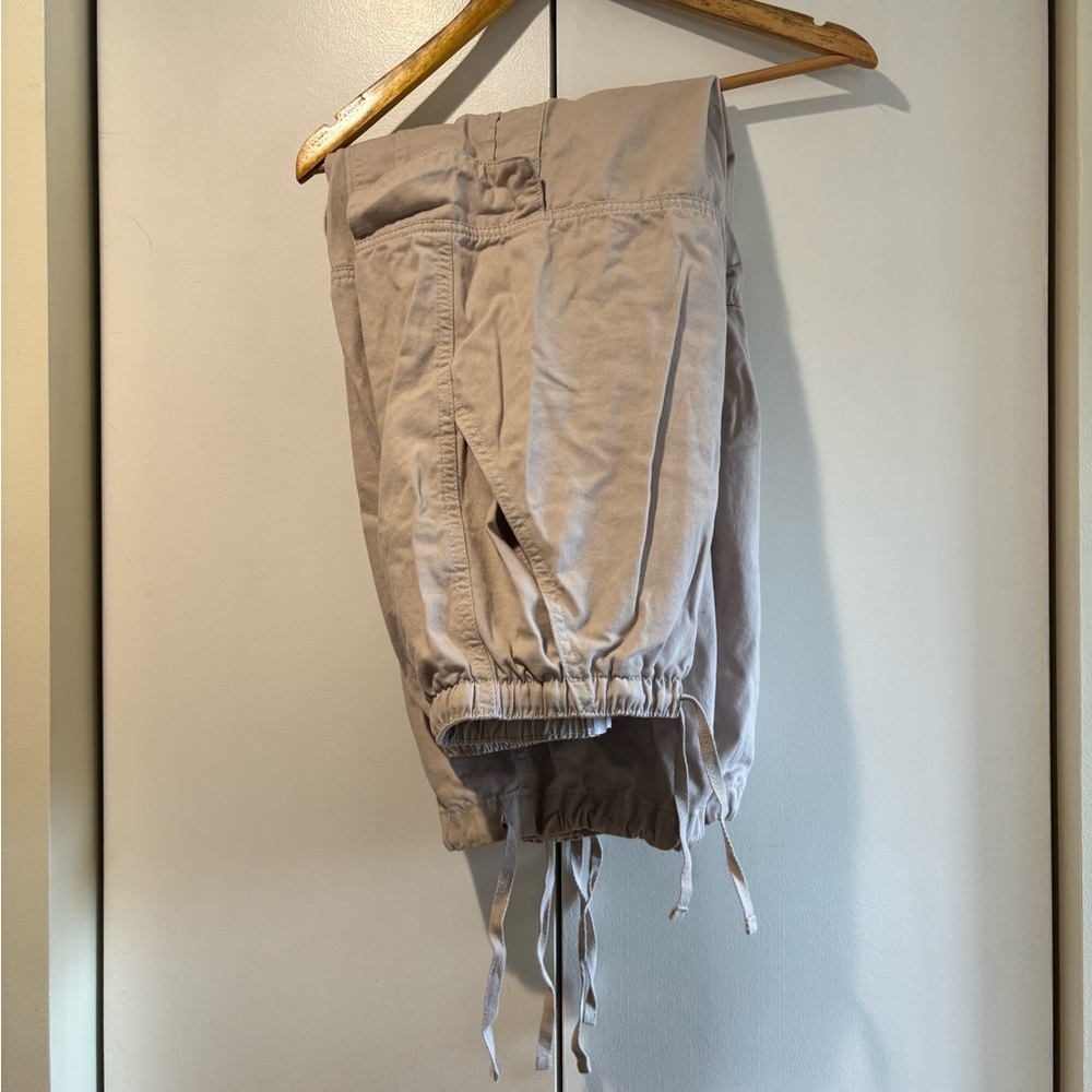 Refuge Beige Drawstring Cargo Pants